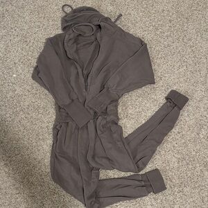 Brown Hooded Jumpsuit FP Movement